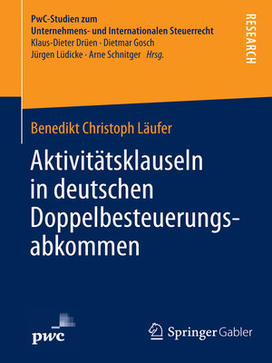 cover image of Aktivitätsklauseln in deutschen Doppelbesteuerungsabkommen